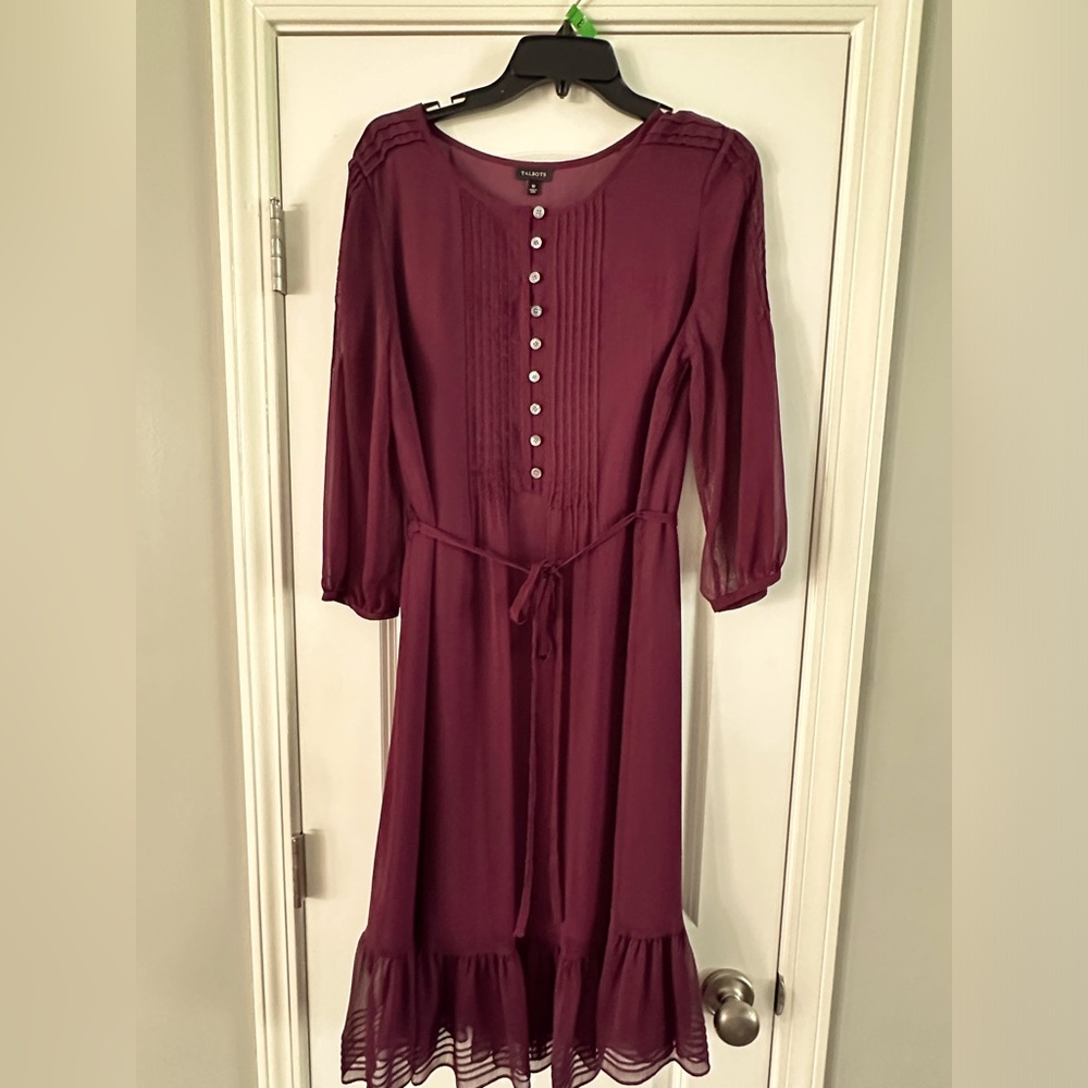 Talbots Purple Dress, Sz 10